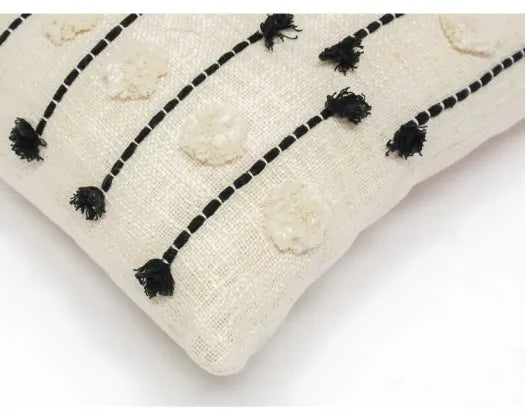 45X45CM CASABIANCA CUSHION W EMBROIDERY - NATURAL