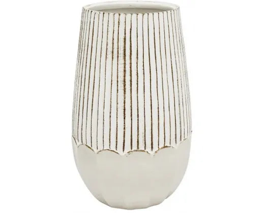 23X14CM TATIA CERAMIC VASE - WHITE