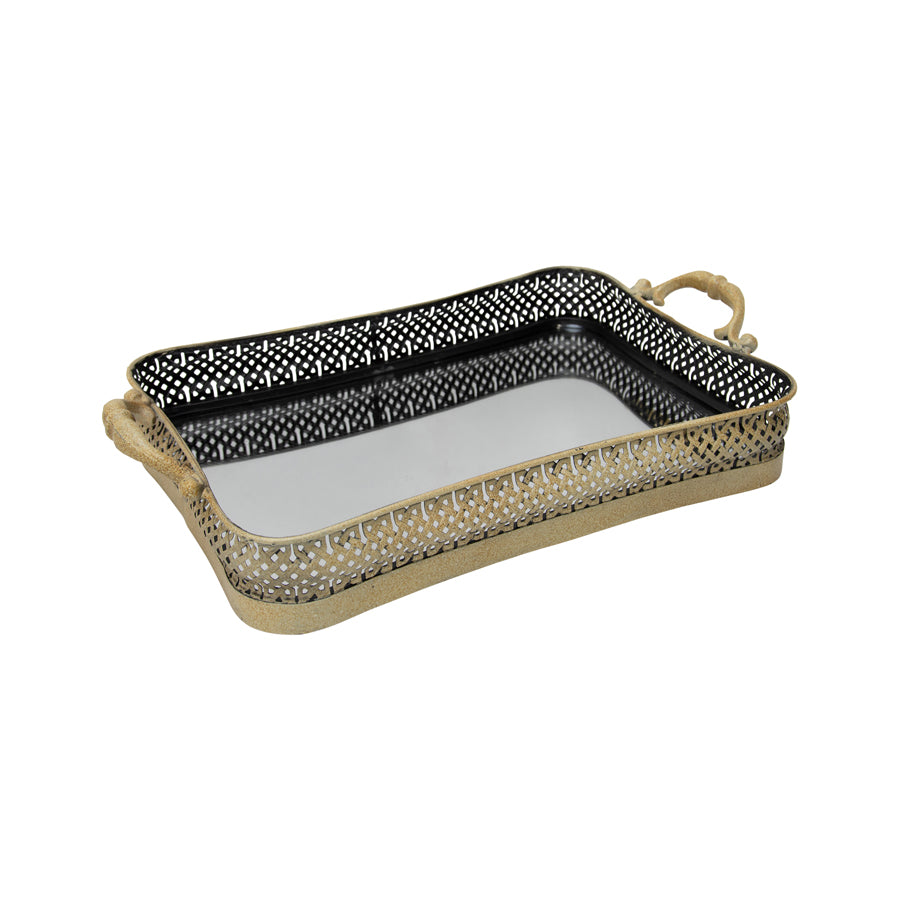 ELEMENTALS CURVED MIRRORED TRAY 47X27X9CM