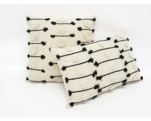 45X45CM CASABIANCA CUSHION W EMBROIDERY - NATURAL