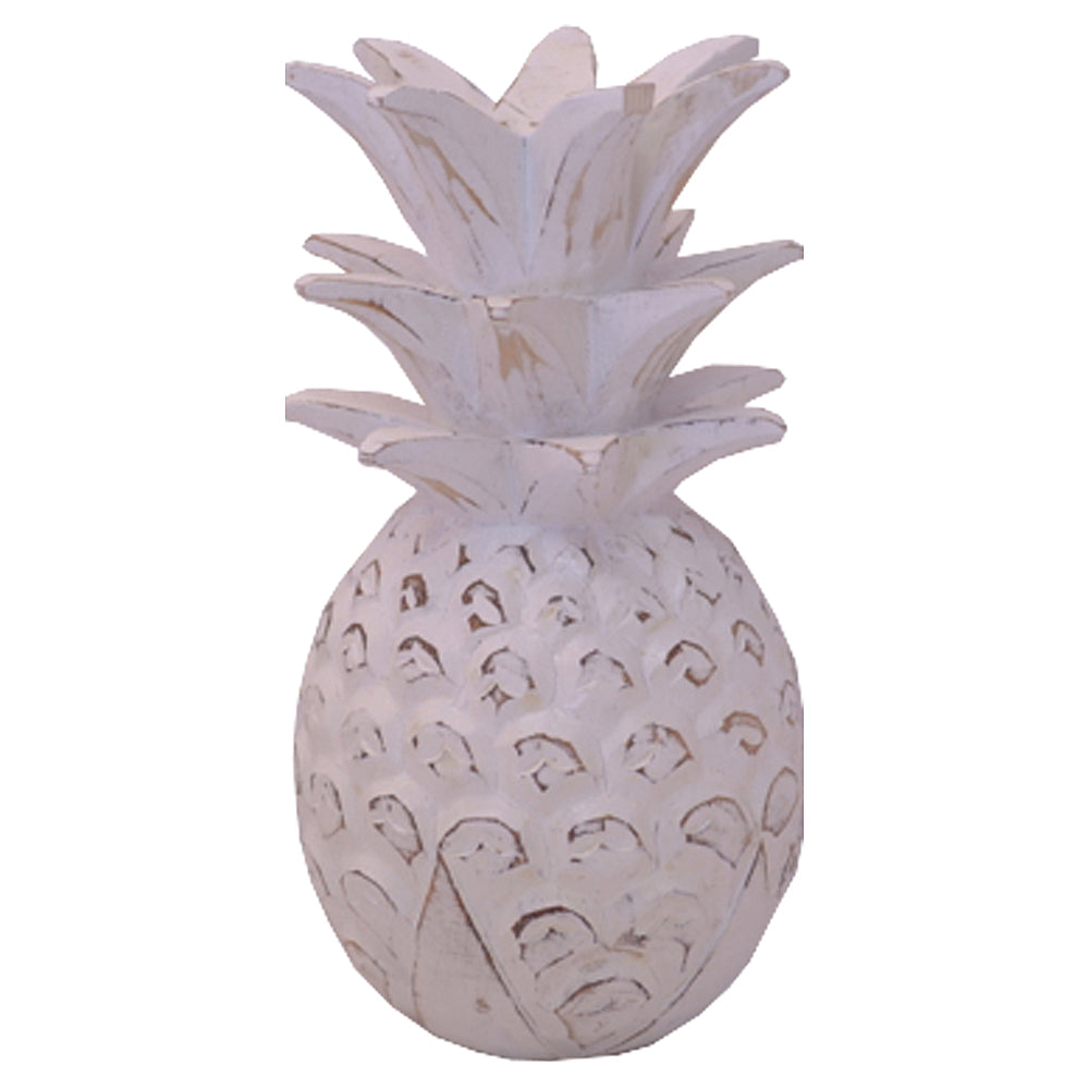 Hamptons Style Whitewash Large Pineapple