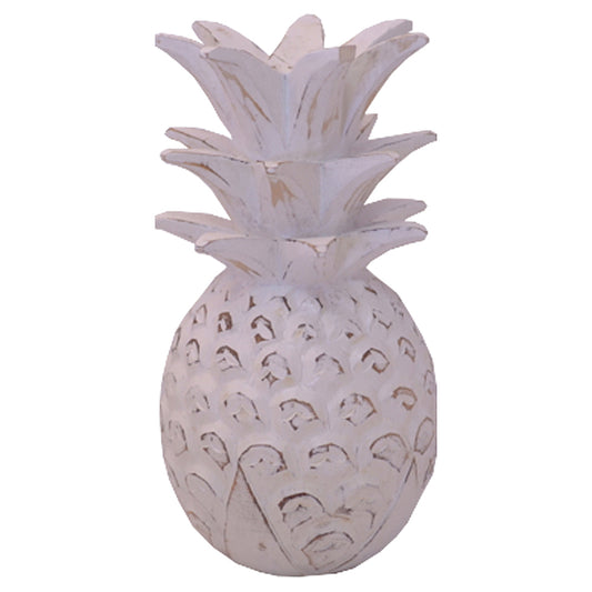 Hamptons Style Whitewash Large Pineapple