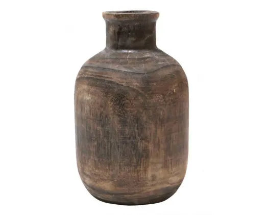 20CM INDALI RUSTIC WOODEN VESSEL